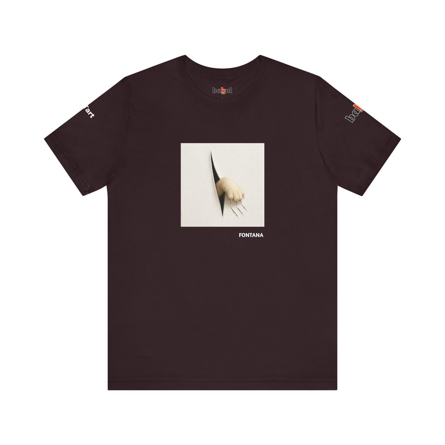 CATART Unisex Jersey Cat T-Shirt - FONTANA - Iconic Painting Reimagined with Cats