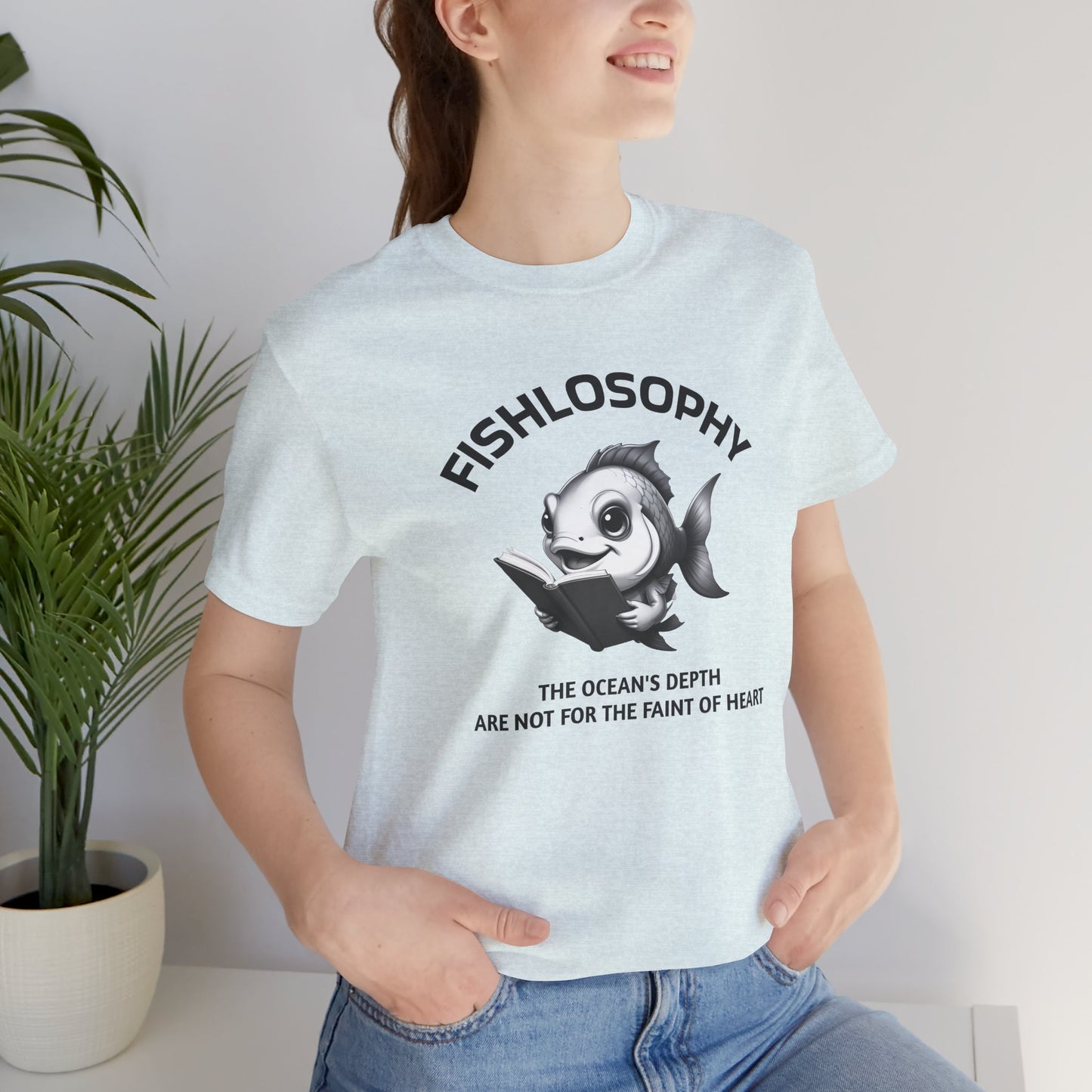 Fishlosophy Unisex Jersey Short Sleeve Tee – The Ocean' depth is not for the faint of heart