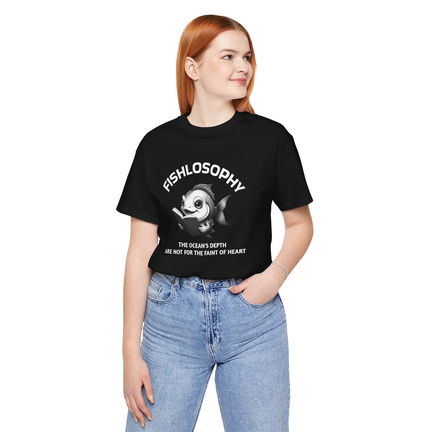 Fishlosophy Unisex Jersey Short Sleeve Tee – The Ocean' depth is not for the faint of heart