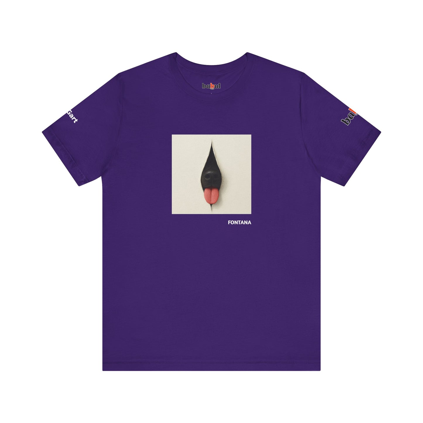 DOGART Unisex Jersey Dog T-Shirt - FONTANA - Iconic Painting Reimagined with Dogs