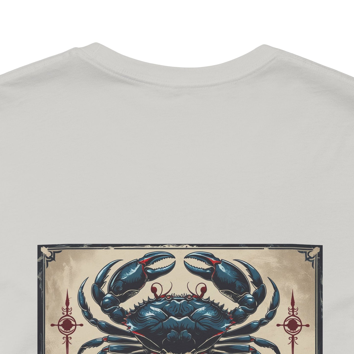 Cancer - Gothic Zodiac T-Shirt. Blue graphic on the back. Zodiac in the Shadows