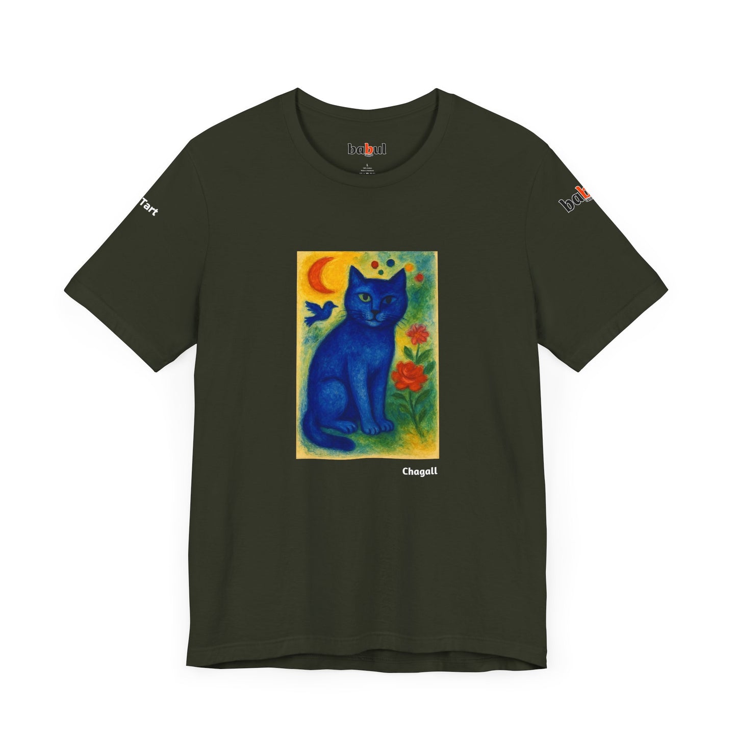 CATART Unisex Jersey Cat T-Shirt - MARC CHAGALL - Iconic Painting Reimagined with Cats