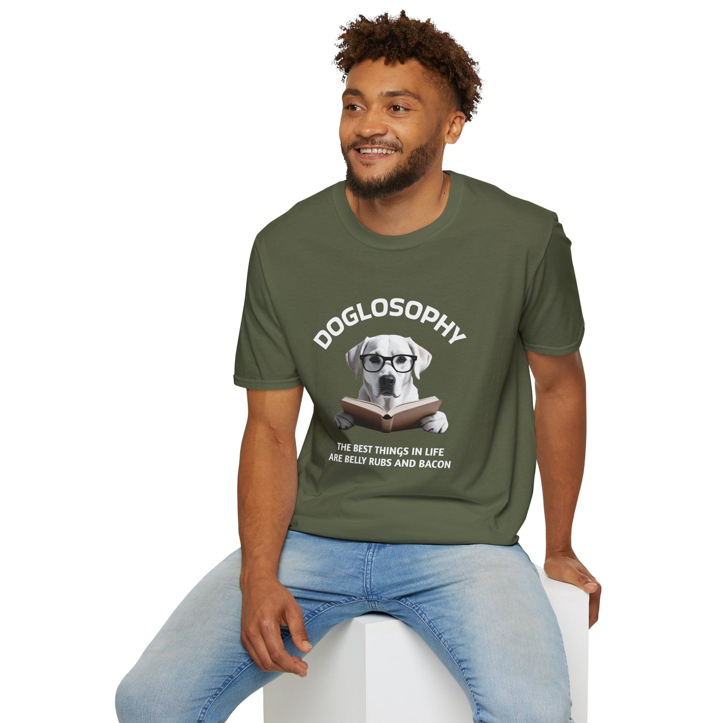Doglosophy Unisex Softstyle T-Shirt - "The Best Things in Life" Design