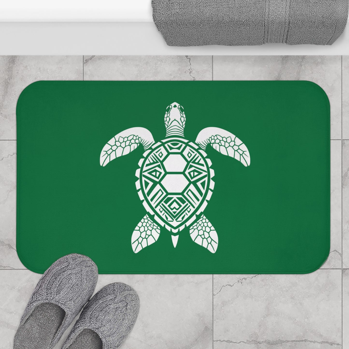 Tribal Bath Mat. Ocean Energy, Tribal Style