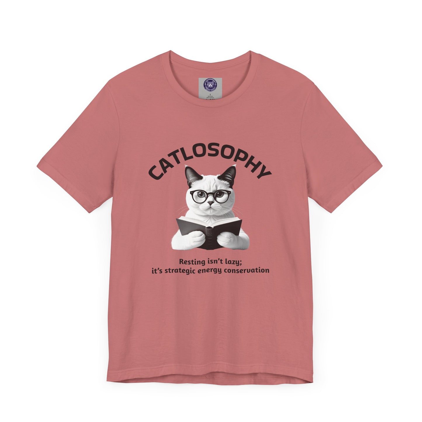 Catlosophy Unisex Jersey Short Sleeve Tee – "Resting isn't Lazy" Design