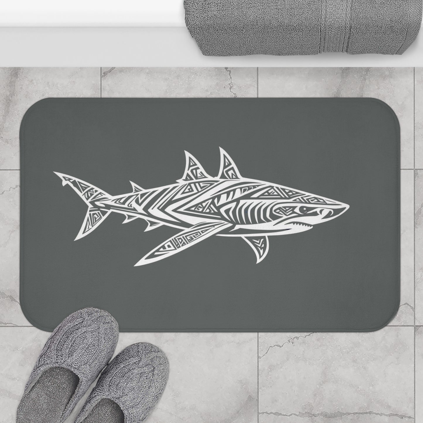 Tribal Bath Mat. Ocean Energy, Tribal Style