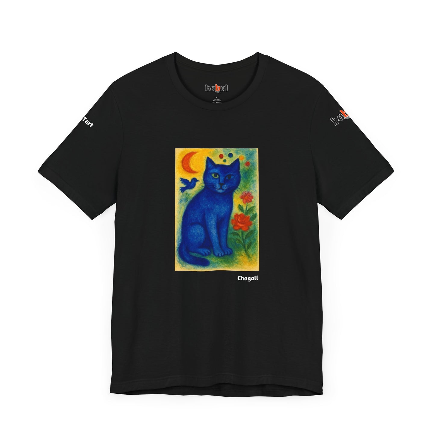 CATART Unisex Jersey Cat T-Shirt - MARC CHAGALL - Iconic Painting Reimagined with Cats