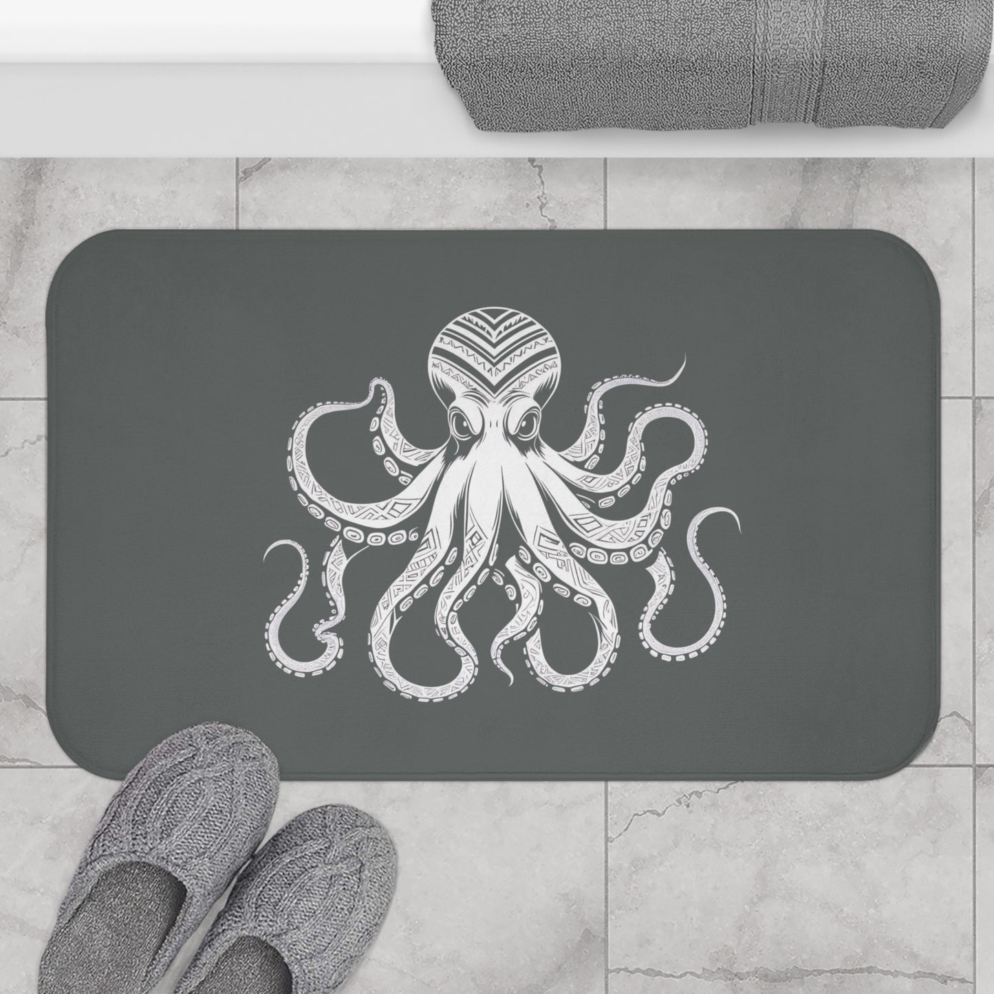 Tribal Bath Mat. Ocean Energy, Tribal Style