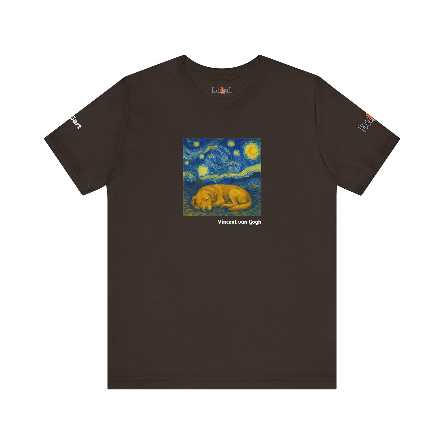 DOGART Unisex Jersey Dog T-Shirt - VAN GOGH - Iconic Painting Reimagined with Dogs