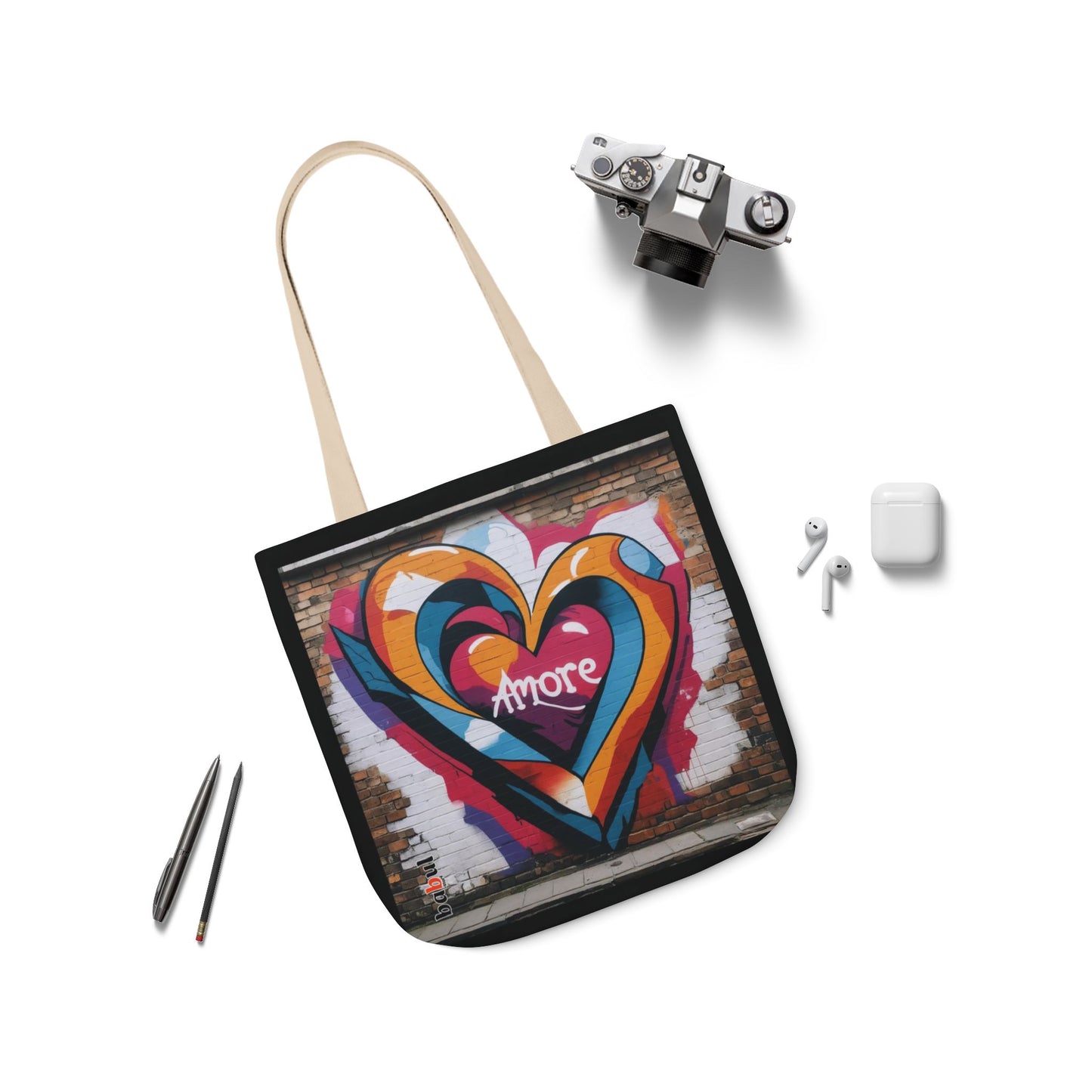 Artistic Surge - Eco-Friendly Canvas Tote Bag - HEART