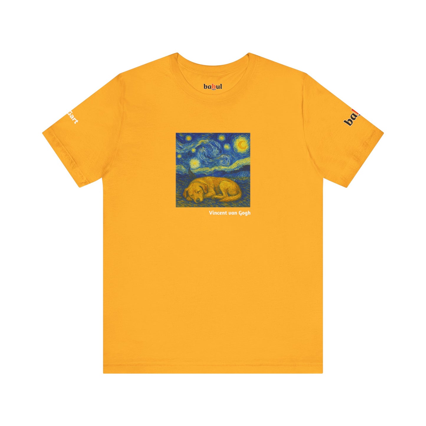 DOGART Unisex Jersey Dog T-Shirt - VAN GOGH - Iconic Painting Reimagined with Dogs