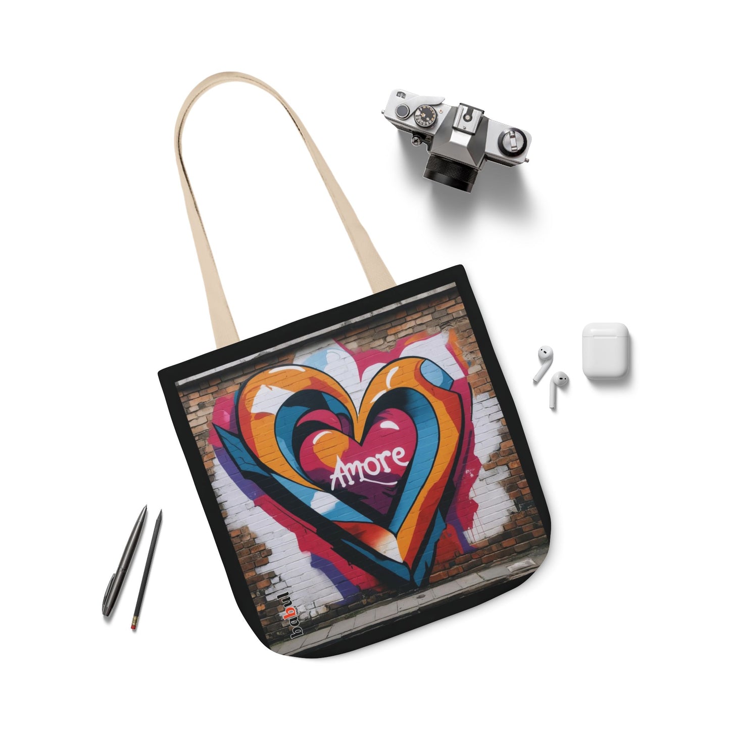 Artistic Surge - Eco-Friendly Canvas Tote Bag - HEART