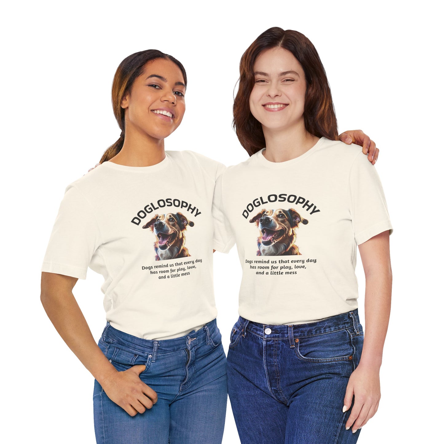 Doglosophy Unisex Jersey Short Sleeve Tee – "Dog Remind Us" Design
