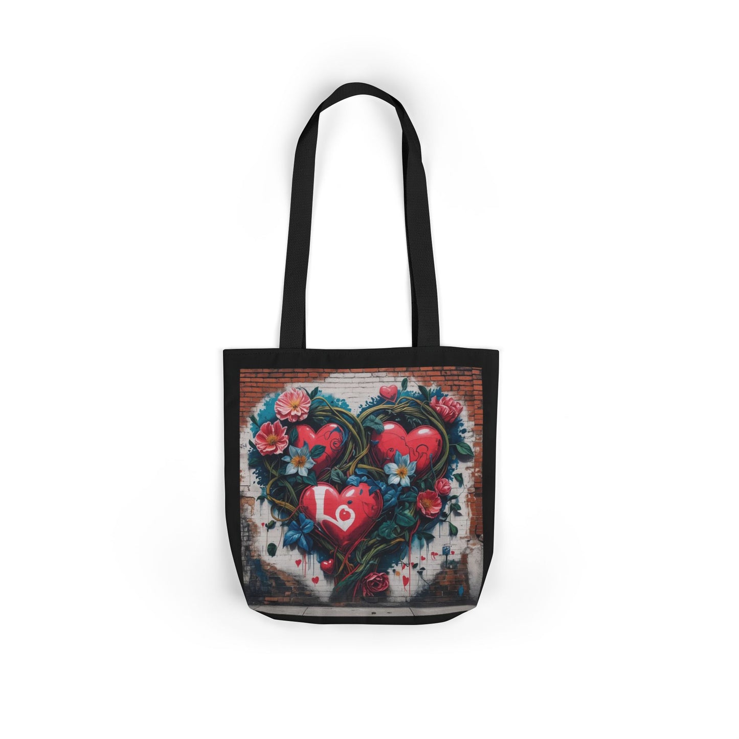 Artistic Surge - Eco-Friendly Canvas Tote Bag - LOVE HEARTS