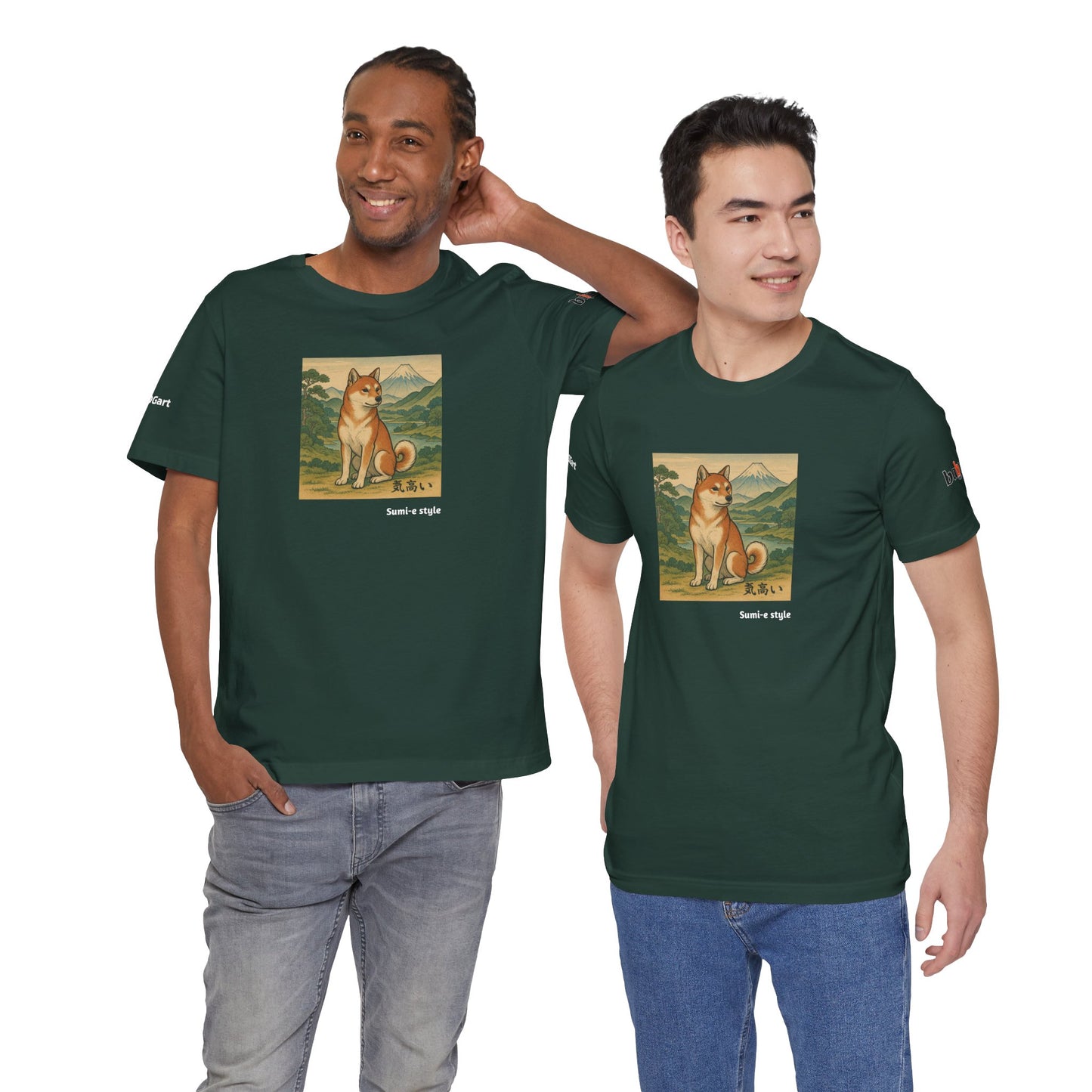 DOGART Unisex Jersey DOG T-Shirt - SUMI-E STYLE - Iconic Painting Reimagined with Dogs
