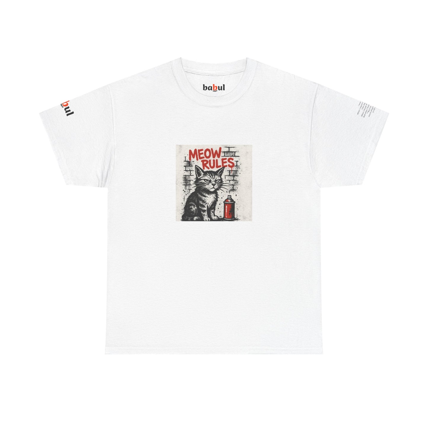 Rebel Graphic Tee - Unisex Heavy Cotton T-Shirt for the Wild at Heart. Rebel Tees, Born to Be Worn - MEOW RULES