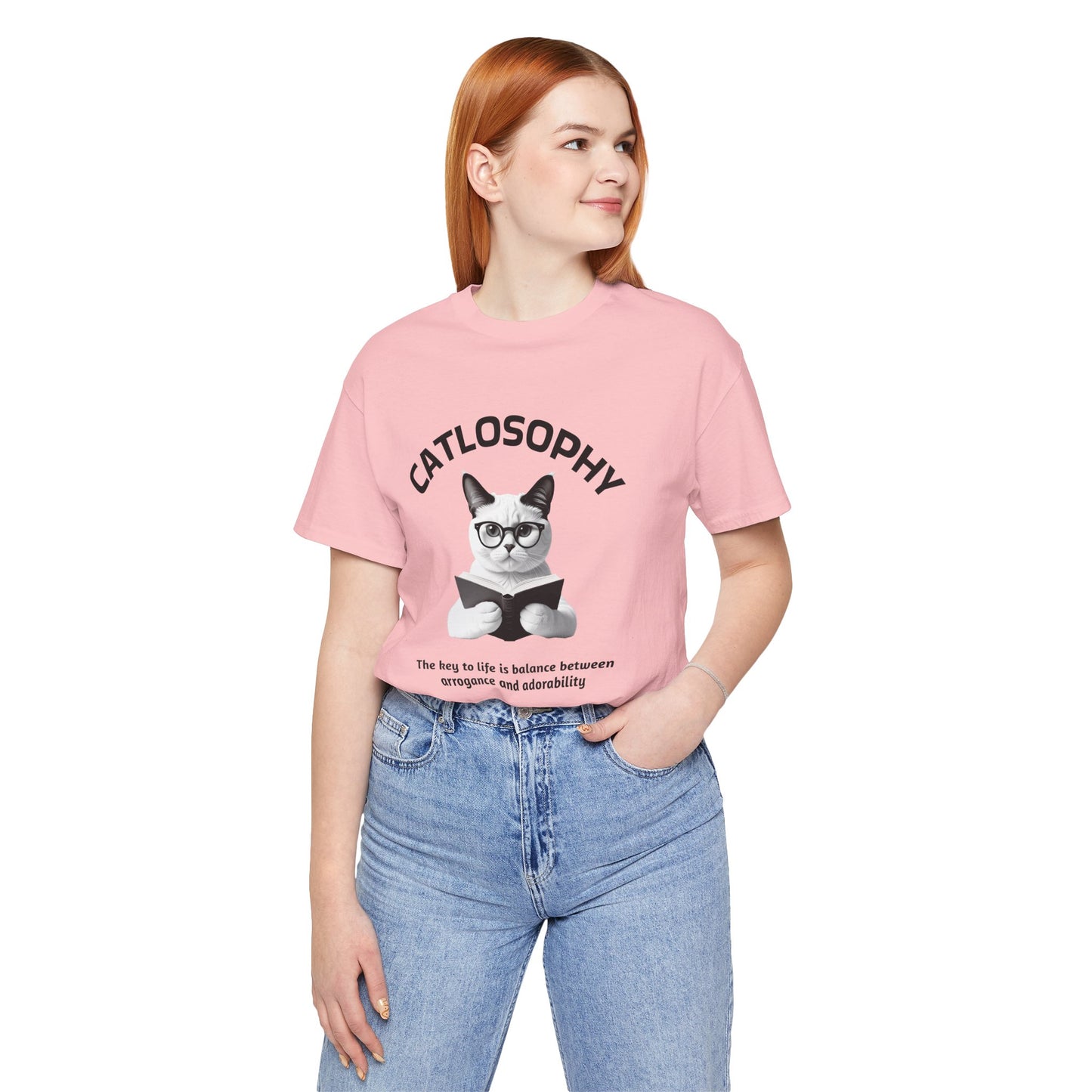 Catlosophy Unisex Jersey Short Sleeve Tee – "The Key to Life" Design