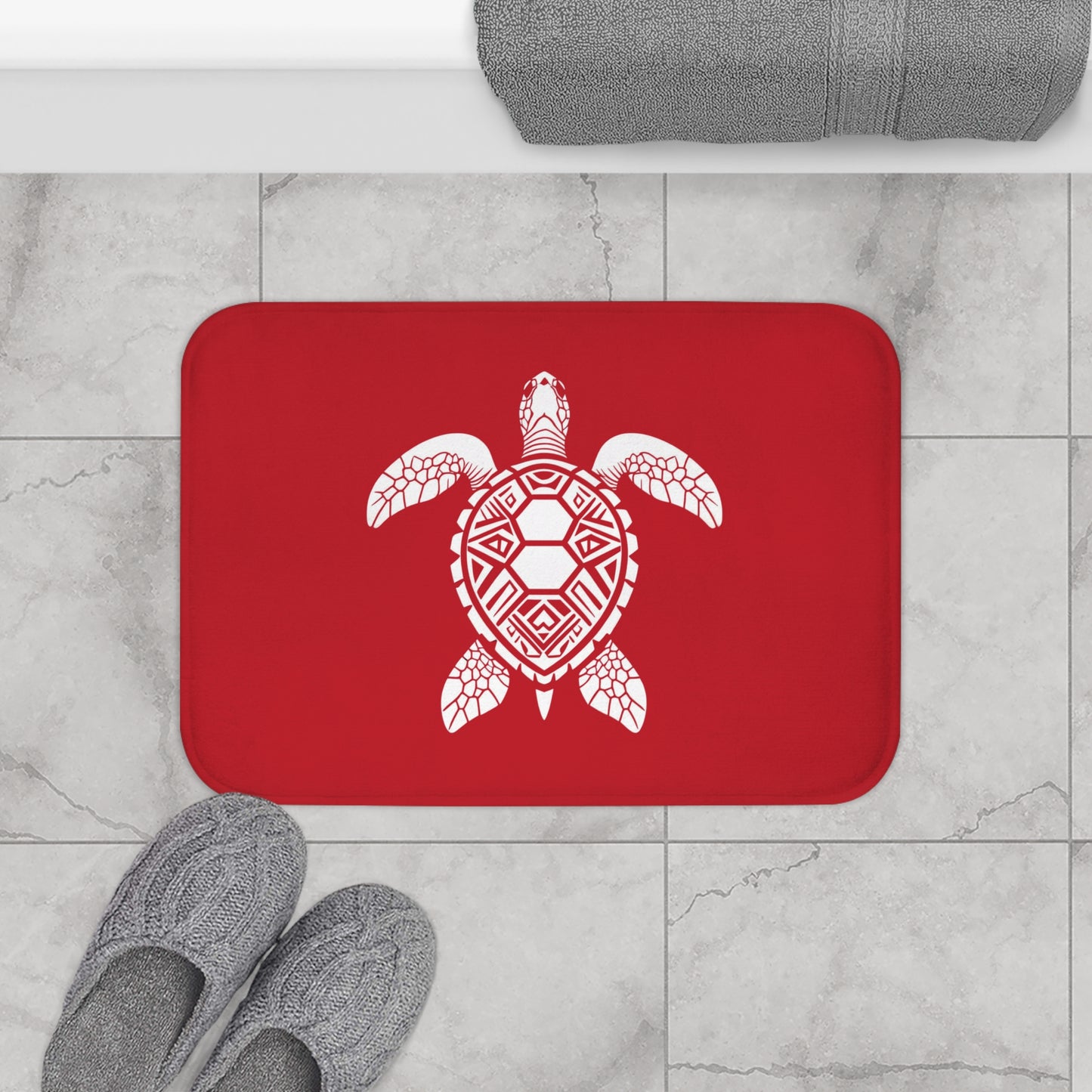 Tribal Bath Mat. Ocean Energy, Tribal Style