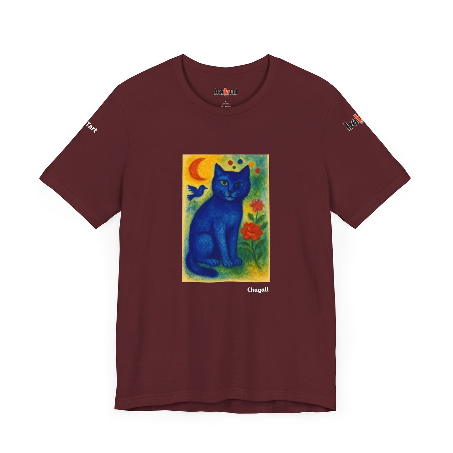 CATART Unisex Jersey Cat T-Shirt - MARC CHAGALL - Iconic Painting Reimagined with Cats