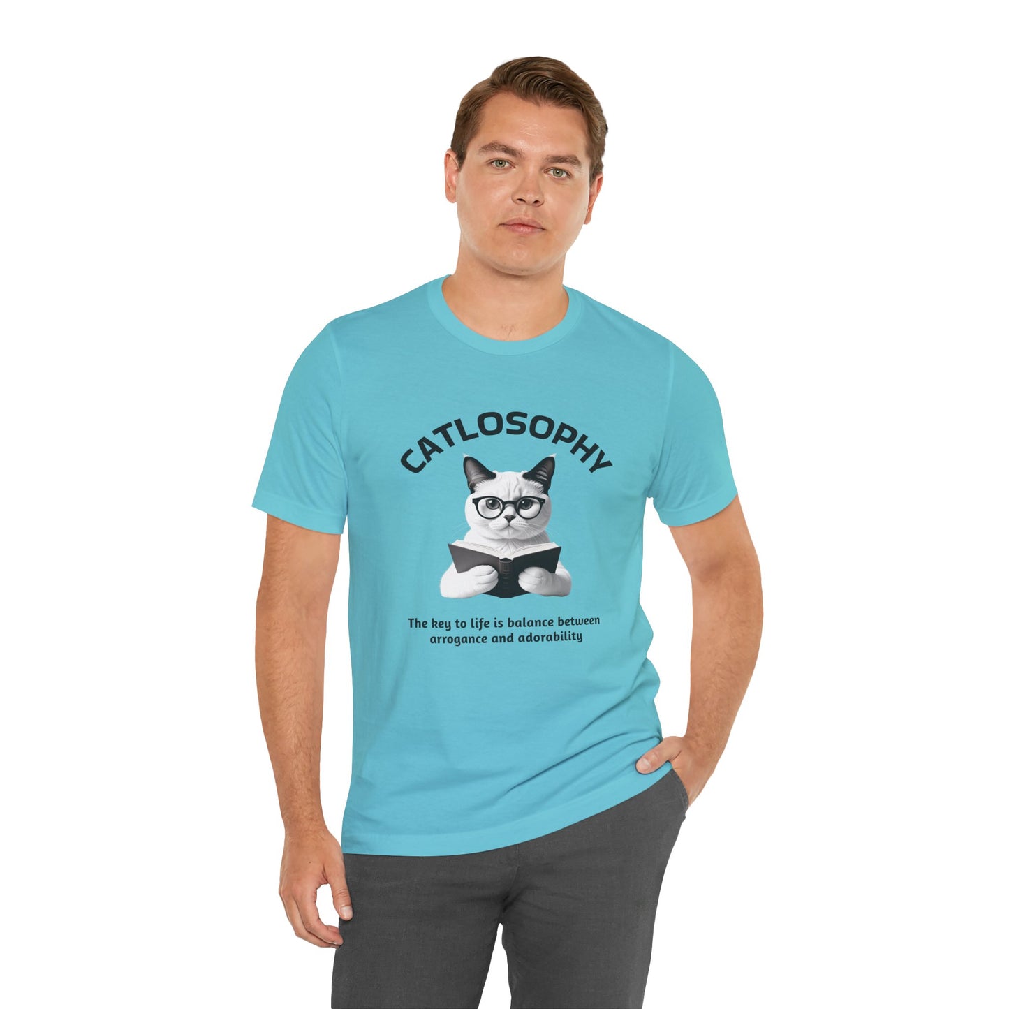 Catlosophy Unisex Jersey Short Sleeve Tee – "The Key to Life" Design