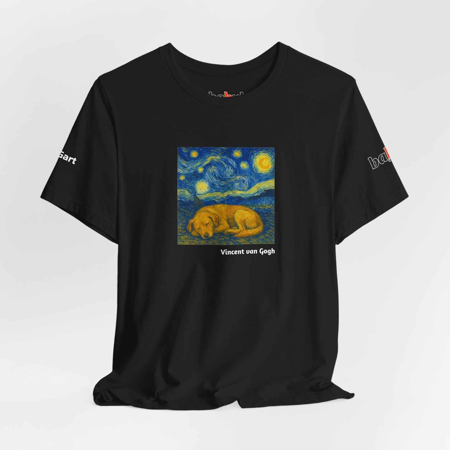 DOGART Unisex Jersey Dog T-Shirt - VAN GOGH - Iconic Painting Reimagined with Dogs