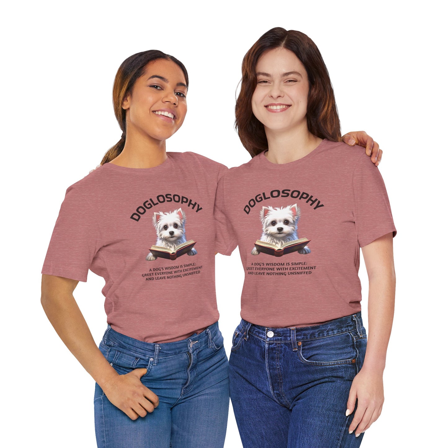 Doglosophy Unisex Jersey Short Sleeve Tee – "A Dog's wisdom is simple" Design