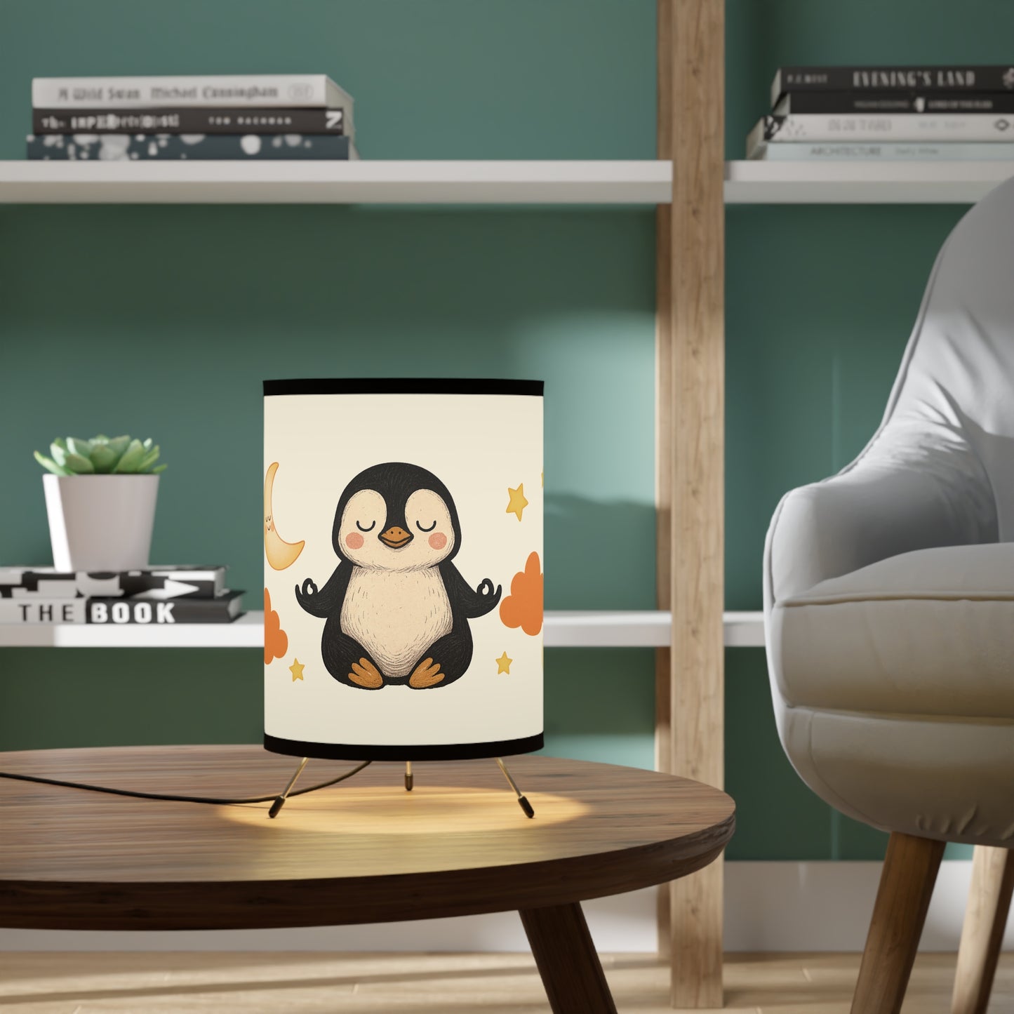 ZEN INSIDE Calming Tripod Lamp. Penguin
