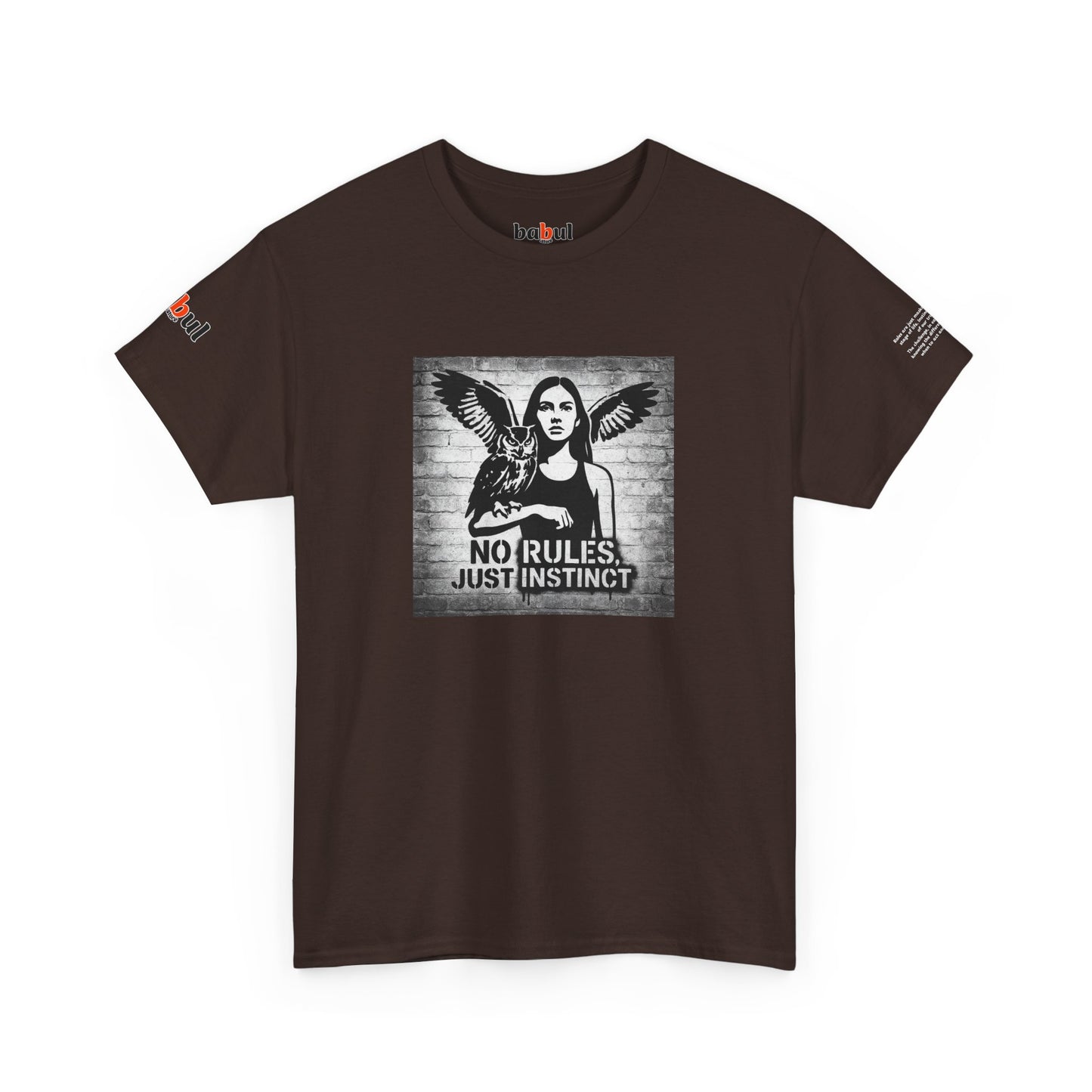 Rebel Graphic Tee - Unisex Heavy Cotton T-Shirt for the Wild at Heart. Rebel Tees, Born to Be Worn - NO RULES, JUST INSTINCT