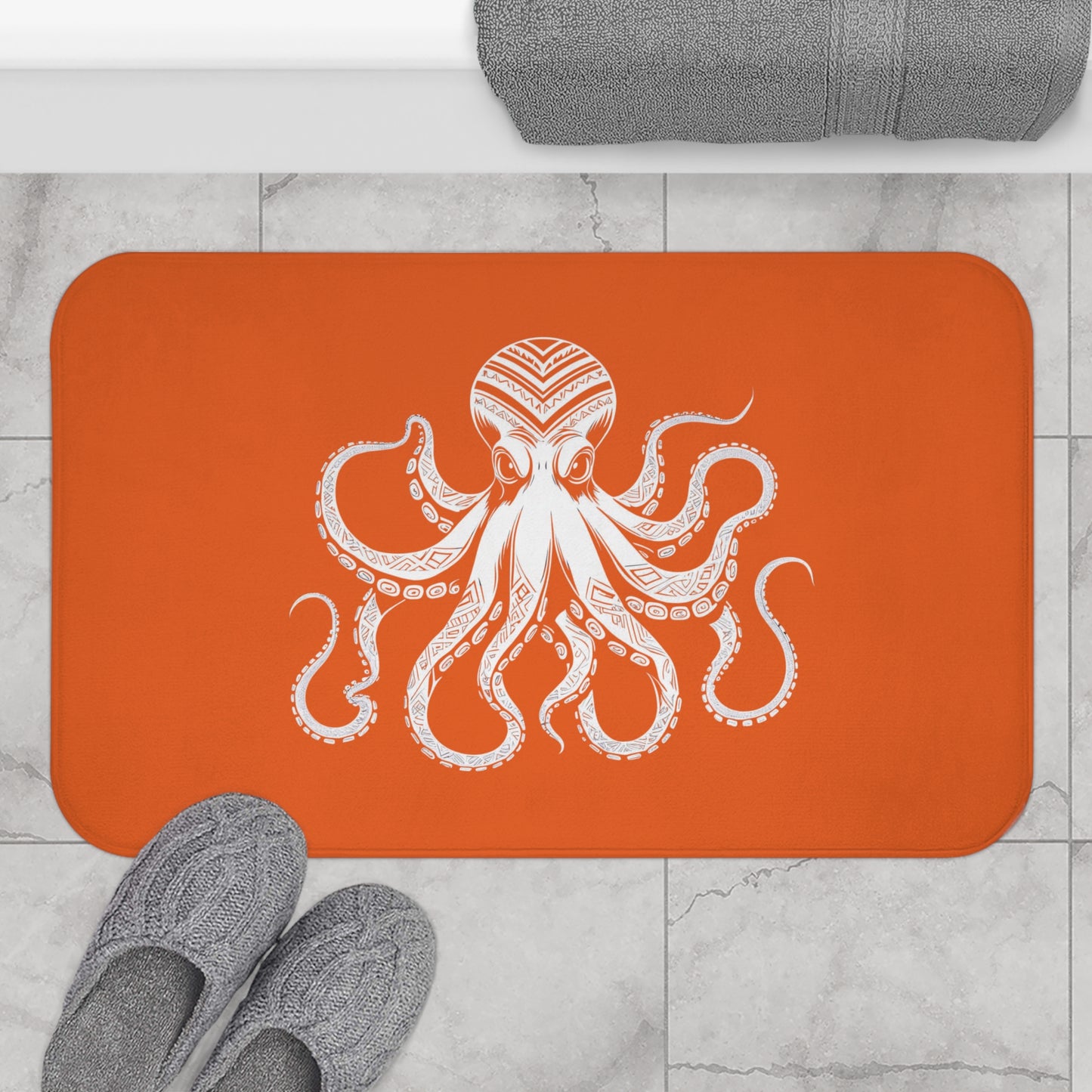 Tribal Bath Mat. Ocean Energy, Tribal Style
