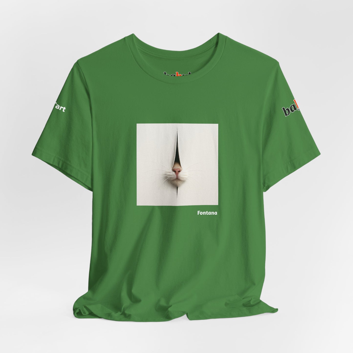 CATART Unisex Jersey Cat T-Shirt - FONTANA - Iconic Painting Reimagined with Cats