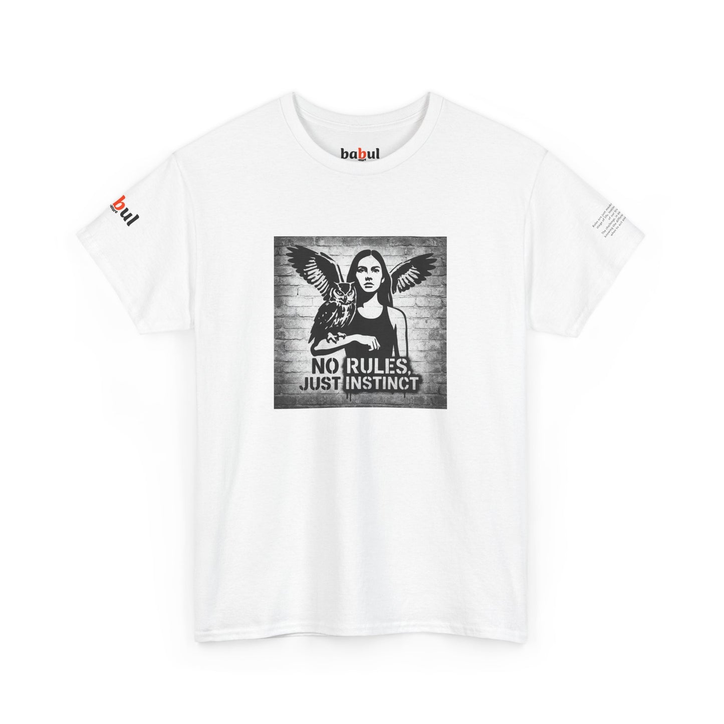 Rebel Graphic Tee - Unisex Heavy Cotton T-Shirt for the Wild at Heart. Rebel Tees, Born to Be Worn - NO RULES, JUST INSTINCT