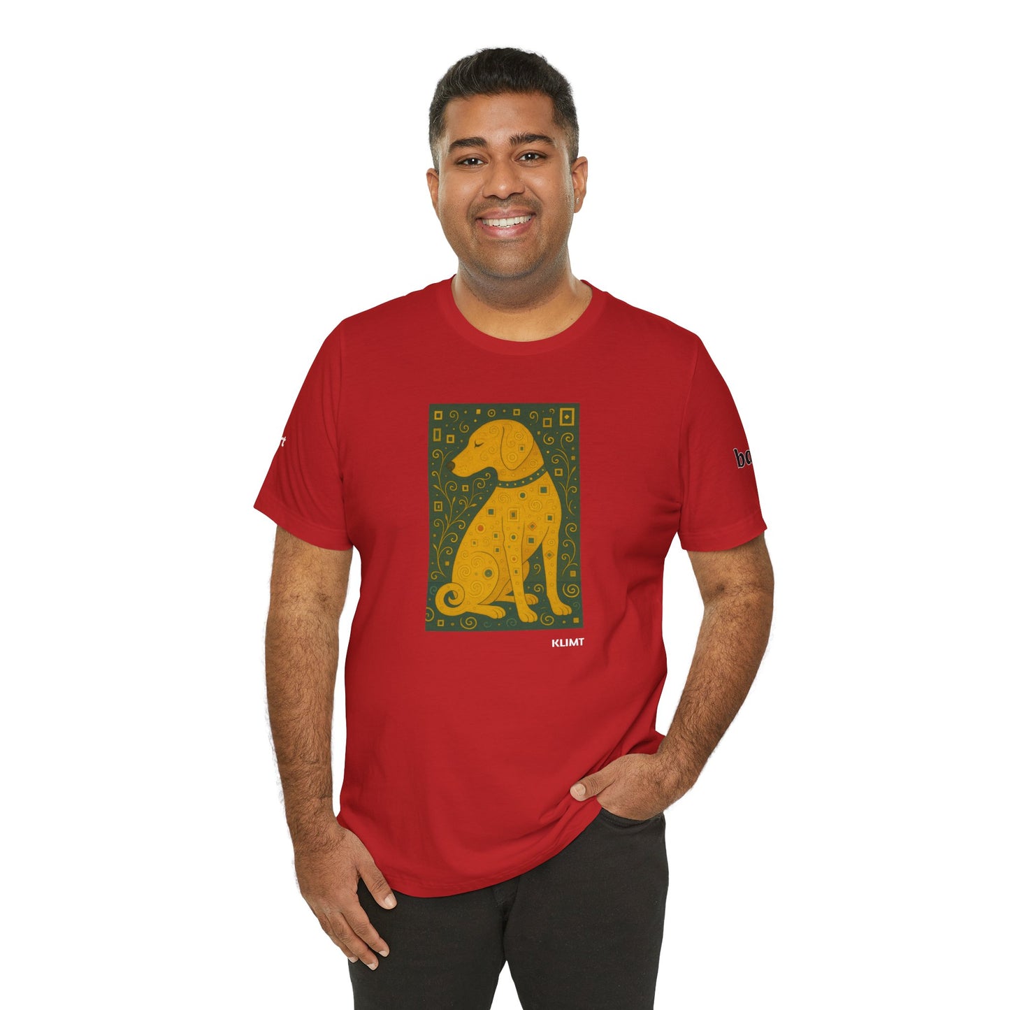 DOGART Unisex Jersey Dog T-Shirt - KLIMT - Iconic Painting Reimagined with Dogs