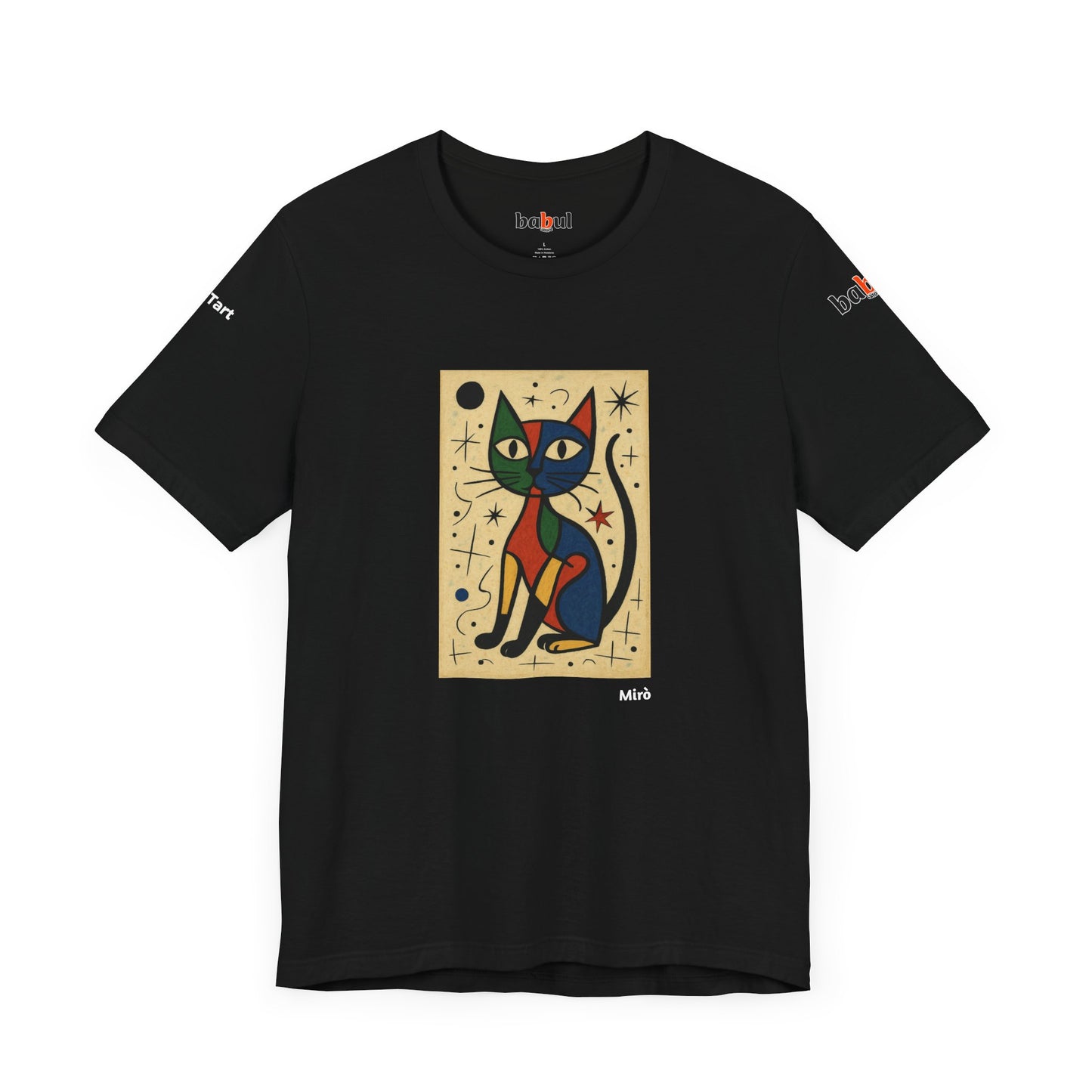 CATART Unisex Jersey Cat T-Shirt - MIRO - Iconic Painting Reimagined with Cats