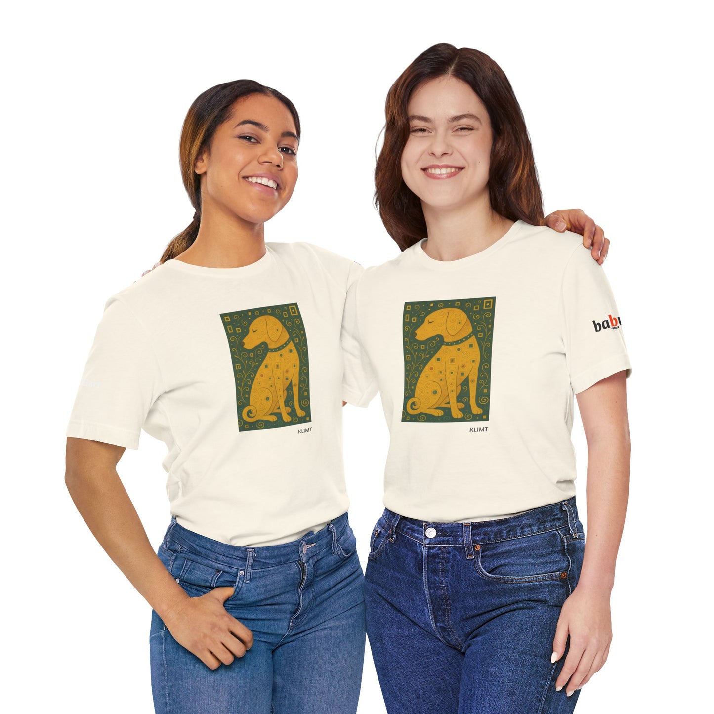 DOGART Unisex Jersey Dog T-Shirt - KLIMT - Iconic Painting Reimagined with Dogs