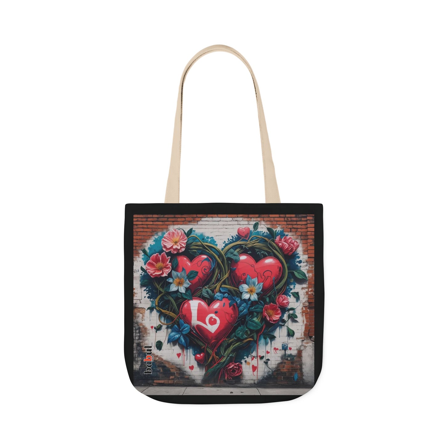 Artistic Surge - Eco-Friendly Canvas Tote Bag - LOVE HEARTS