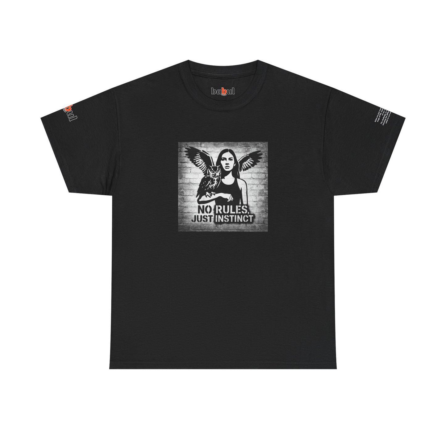 Rebel Graphic Tee - Unisex Heavy Cotton T-Shirt for the Wild at Heart. Rebel Tees, Born to Be Worn - NO RULES, JUST INSTINCT