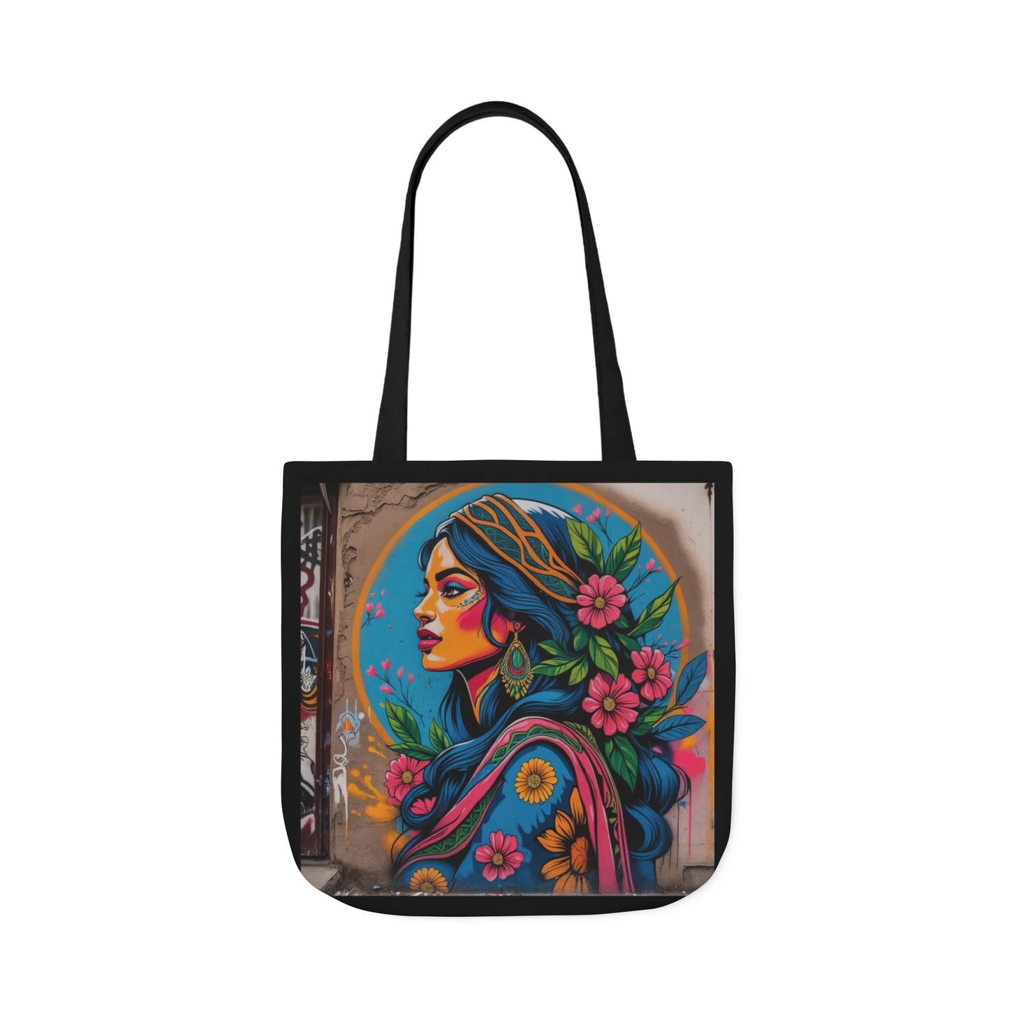 Artistic Surge - Eco-Friendly Canvas Tote Bag - FLOWERED WOMAN
