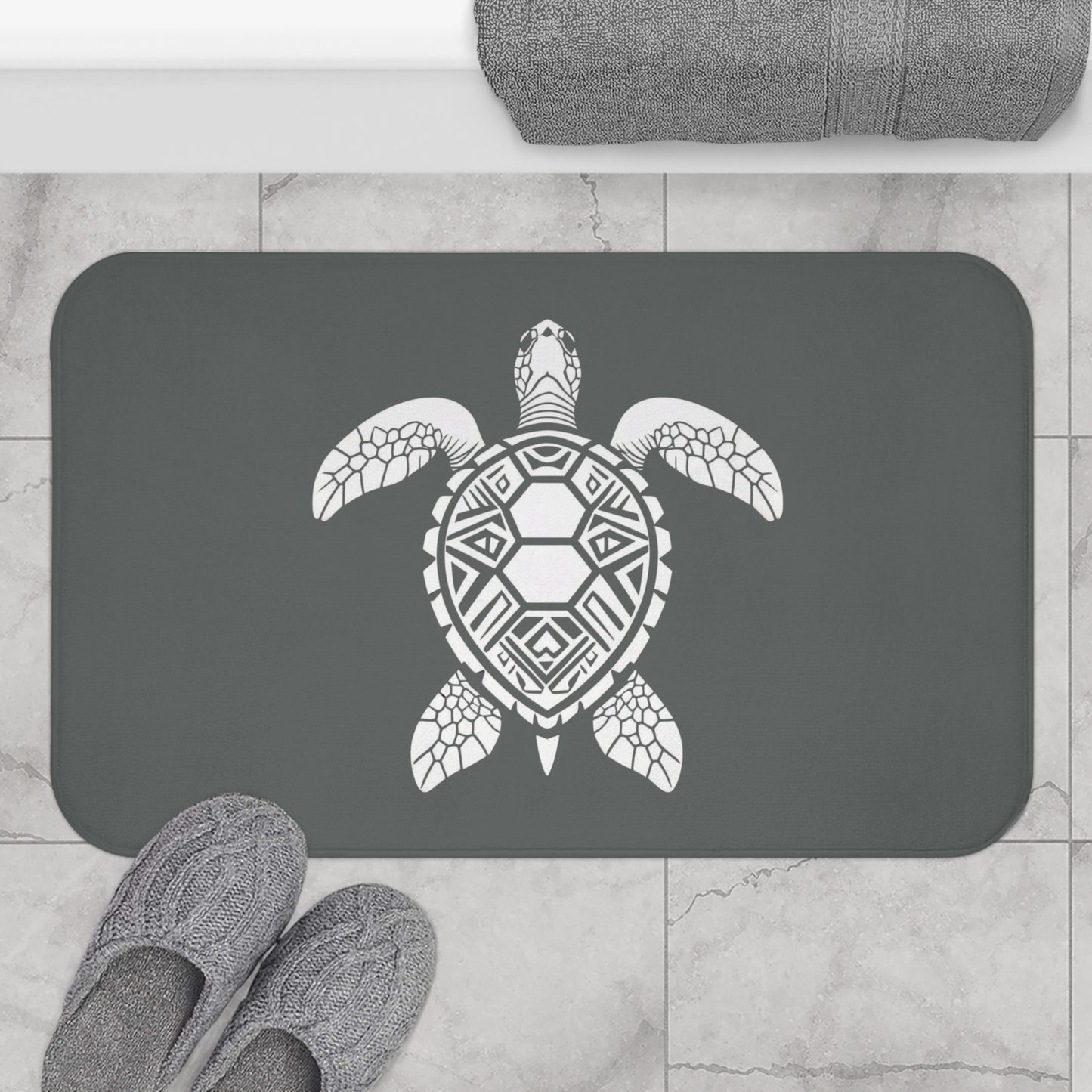 Tribal Bath Mat. Ocean Energy, Tribal Style