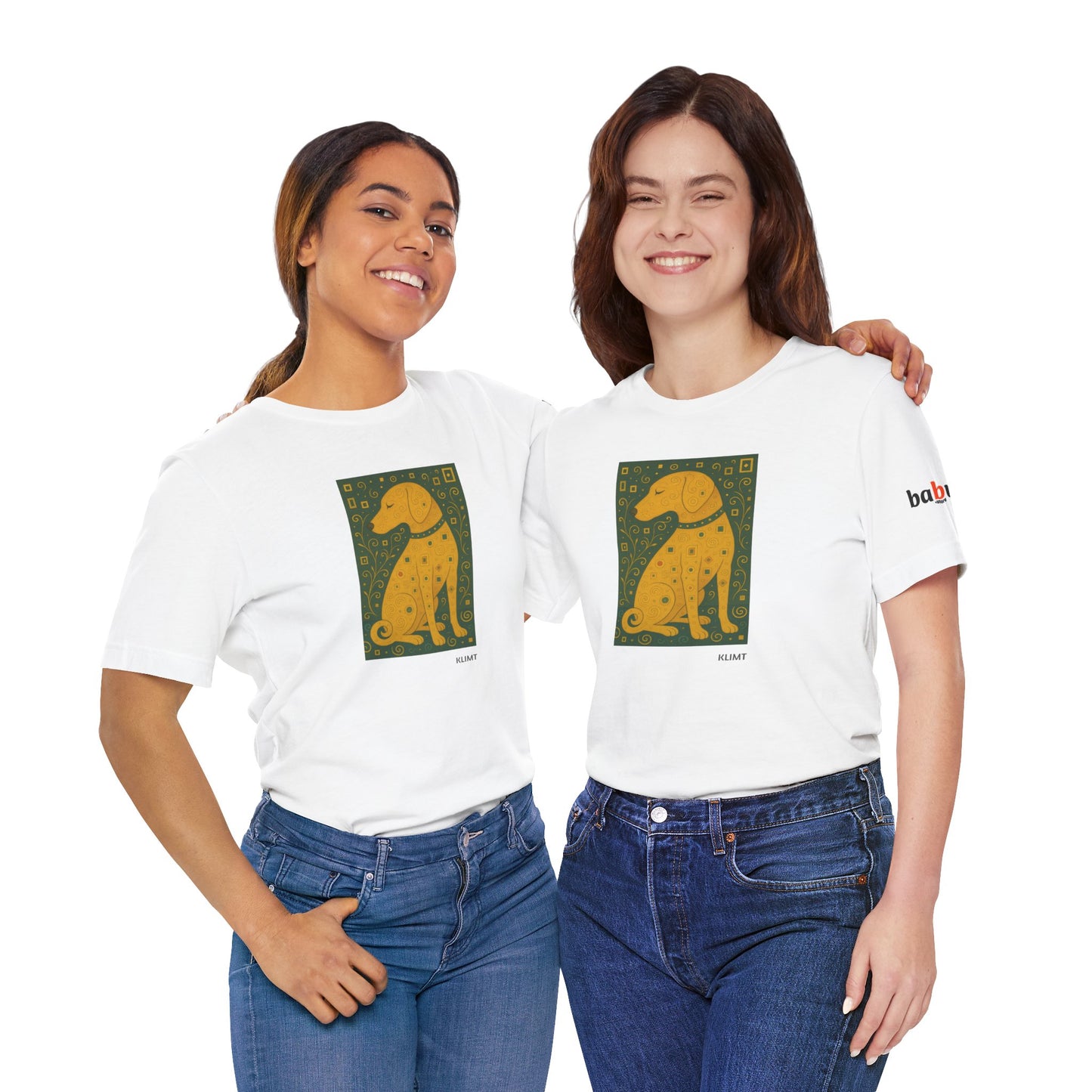 DOGART Unisex Jersey Dog T-Shirt - KLIMT - Iconic Painting Reimagined with Dogs