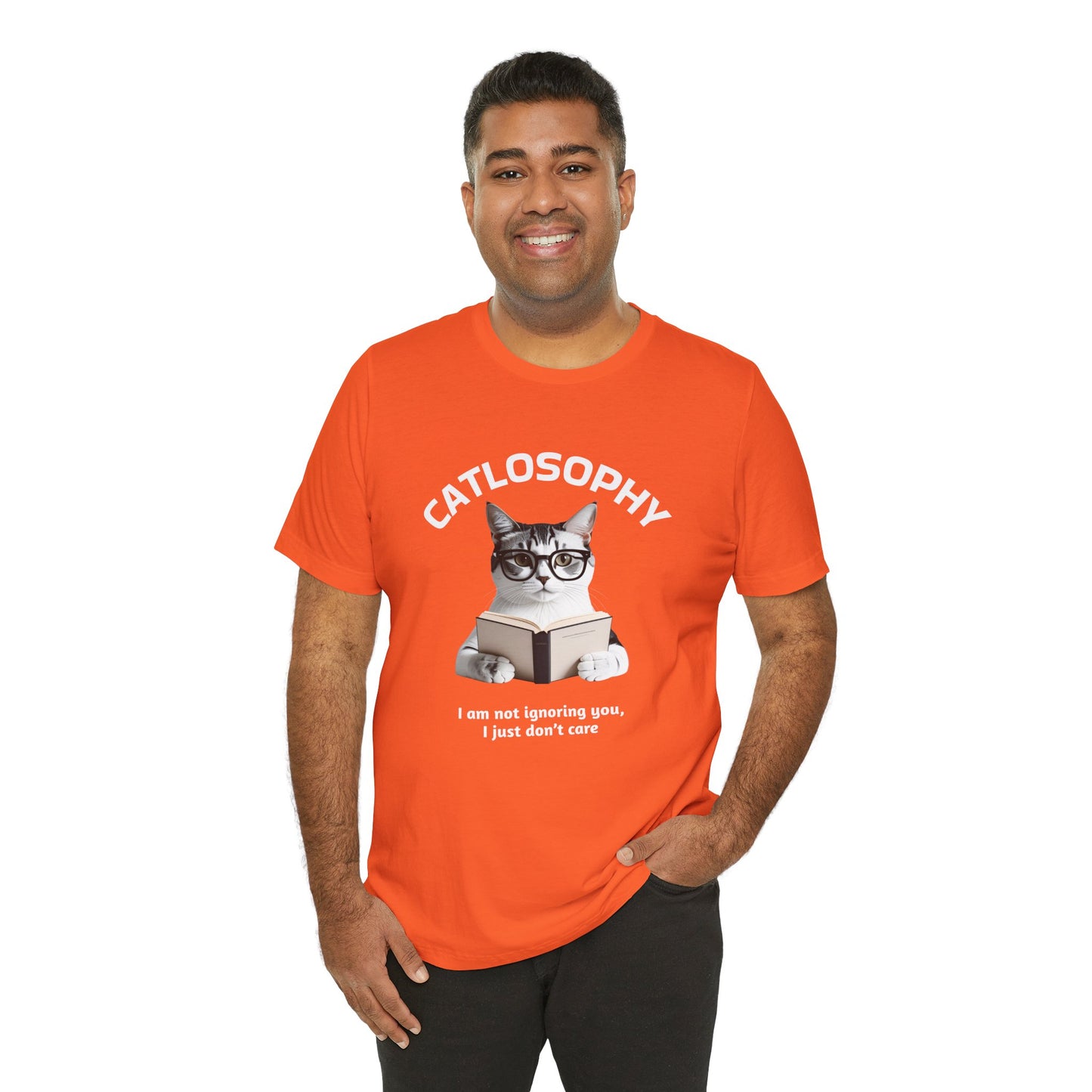 Catlosophy Unisex Jersey Short Sleeve Tee – "I am not ignoring you" Design