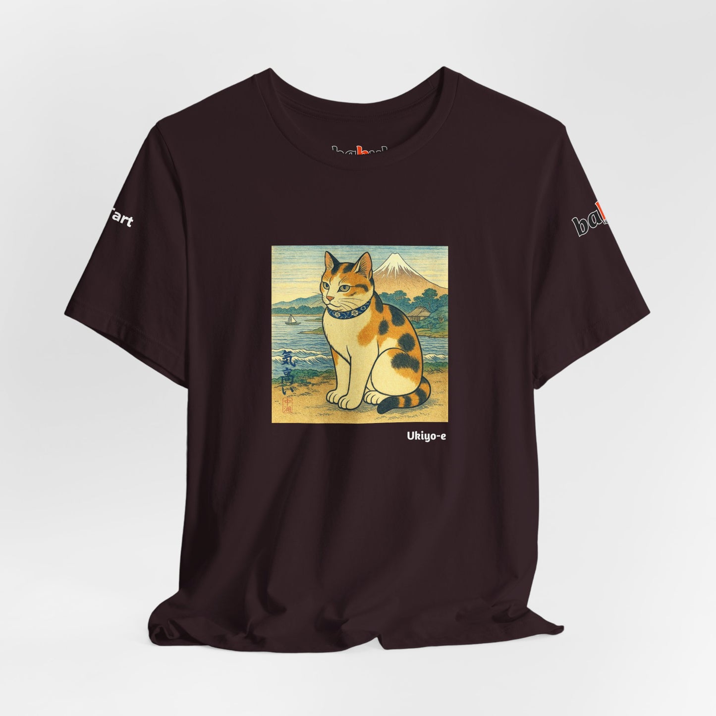 CATART Unisex Jersey Cat T-Shirt - UKIYO-E Japanese art Style - Iconic Painting Reimagined with Cats