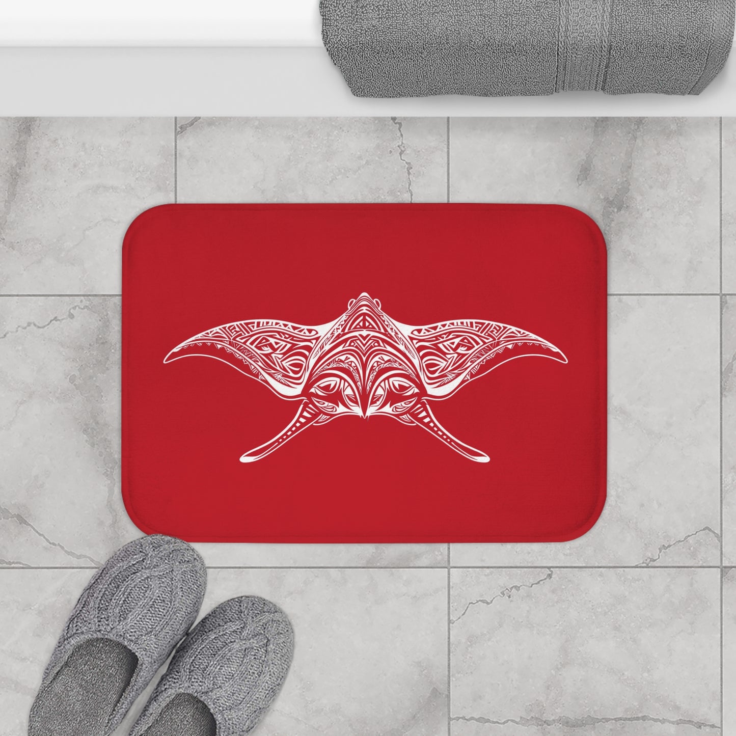 Tribal Bath Mat. Ocean Energy, Tribal Style