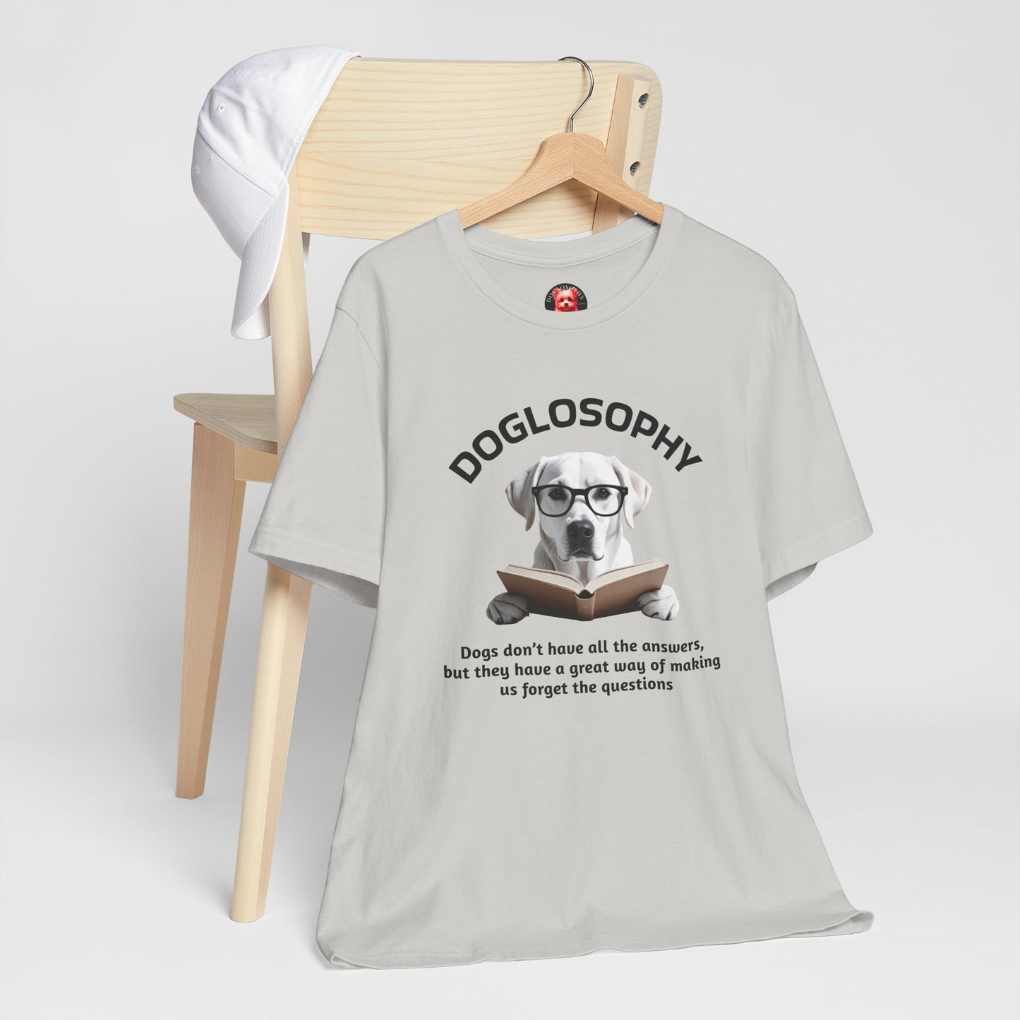 Doglosophy Unisex Jersey Short Sleeve Tee – "Dogs don't have all the answers" Design