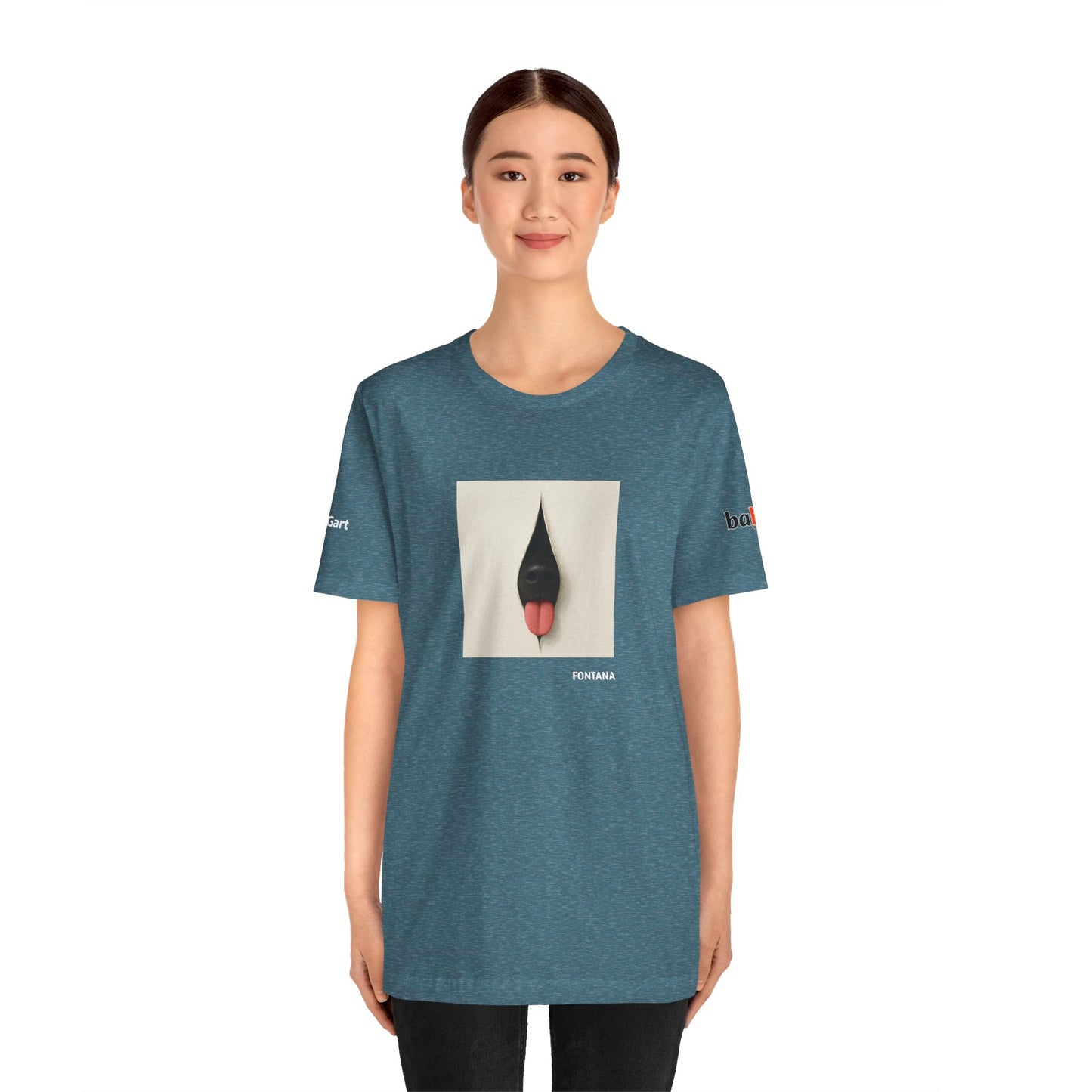 DOGART Unisex Jersey Dog T-Shirt - FONTANA - Iconic Painting Reimagined with Dogs