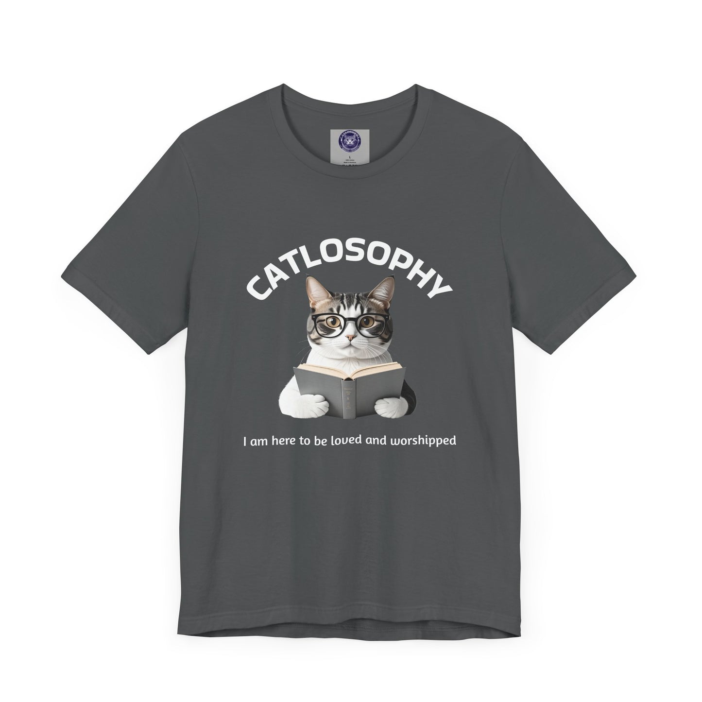 Catlosophy Unisex Jersey Short Sleeve Tee – "I am here to be loved" Design - BABUL T-Shirts