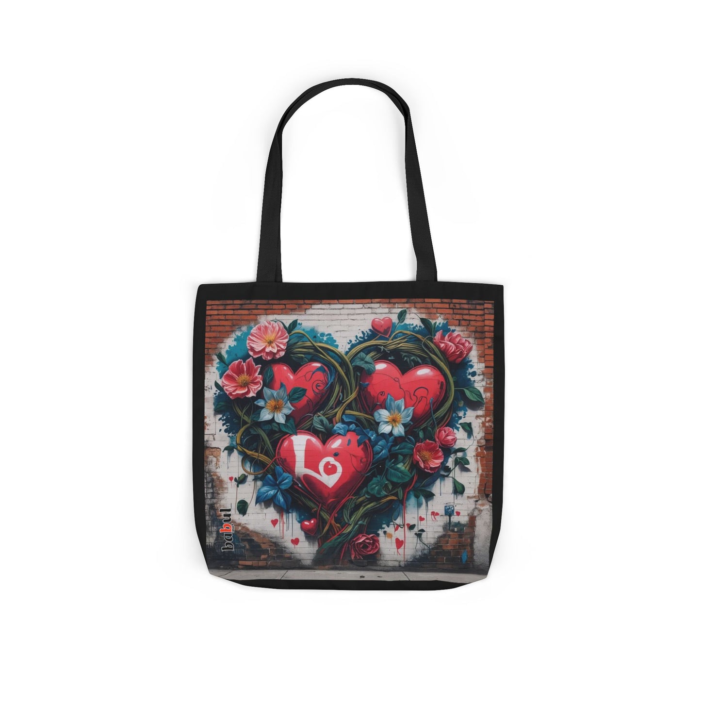 Artistic Surge - Eco-Friendly Canvas Tote Bag - LOVE HEARTS