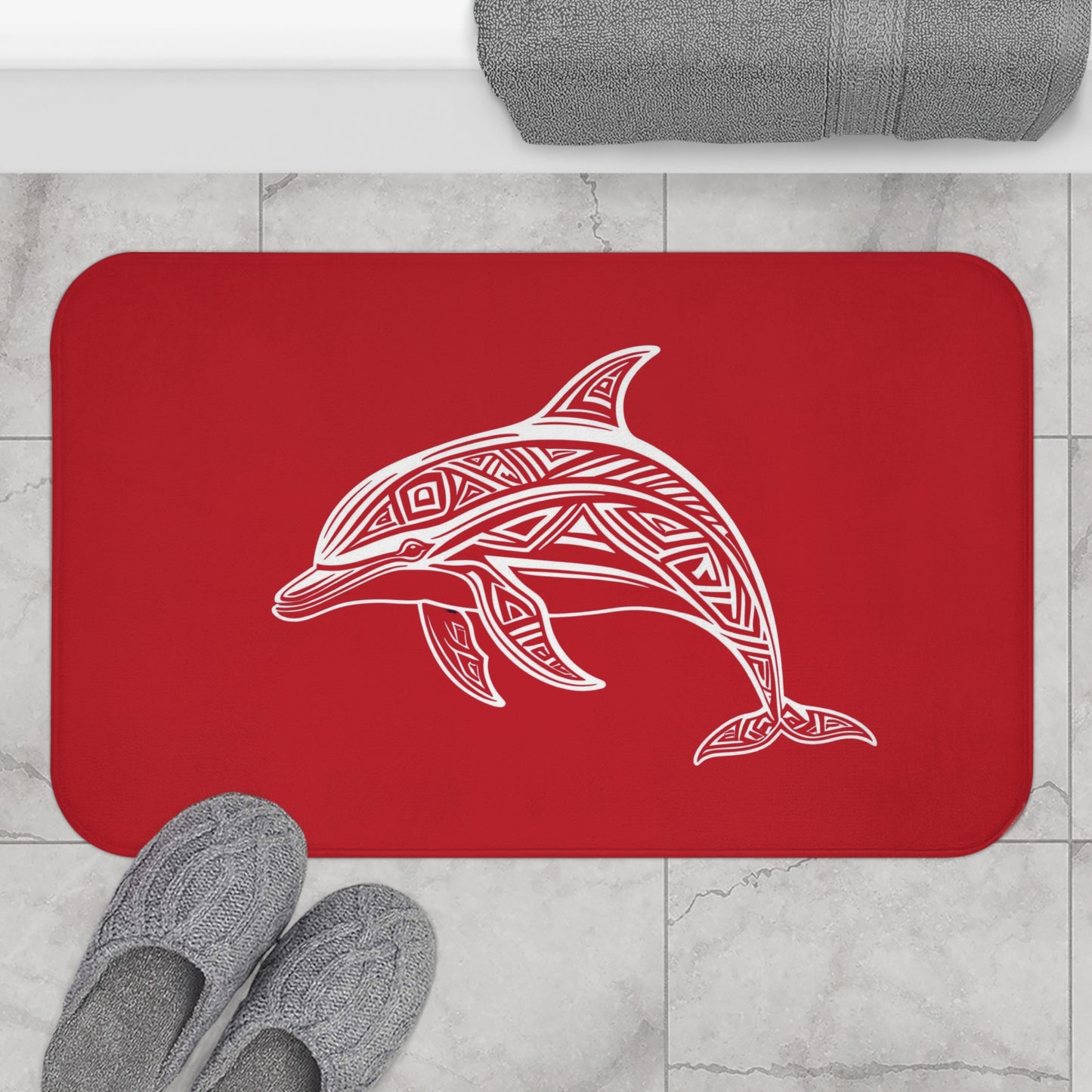 Tribal Bath Mat. Ocean Energy, Tribal Style