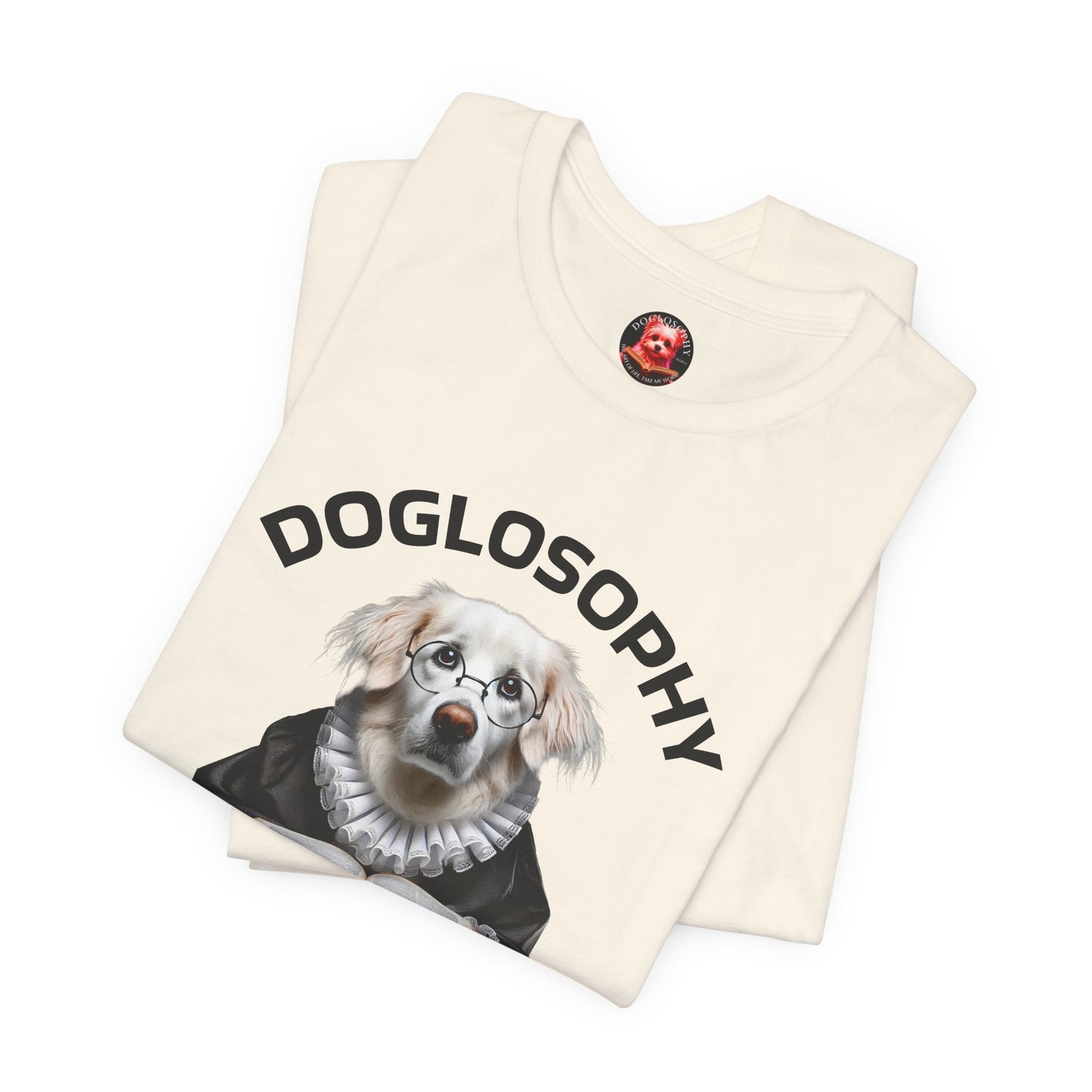 Doglosophy Unisex Jersey Short Sleeve Tee – "Dogs are like humans without the flaws" Design