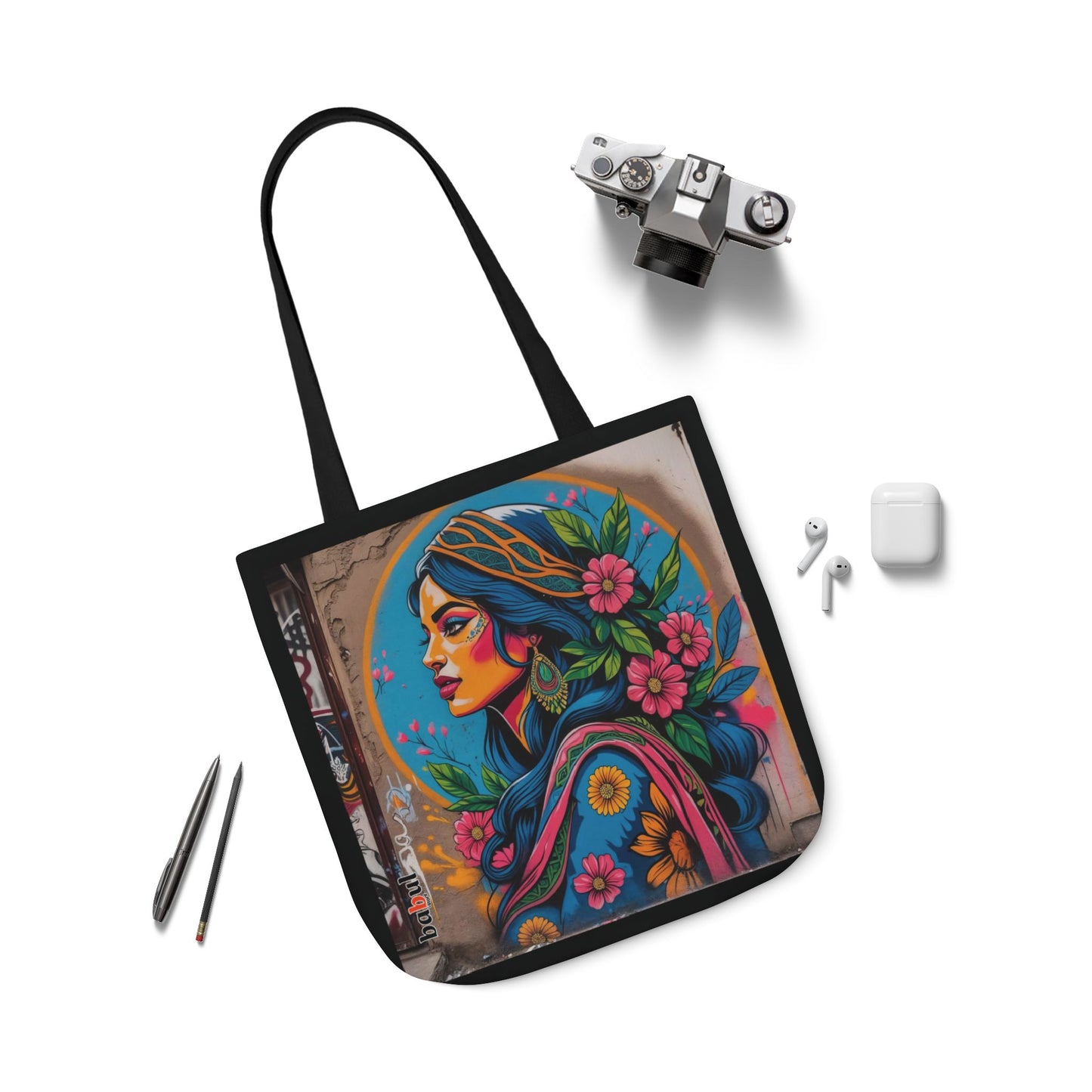 Artistic Surge - Eco-Friendly Canvas Tote Bag - FLOWERED WOMAN