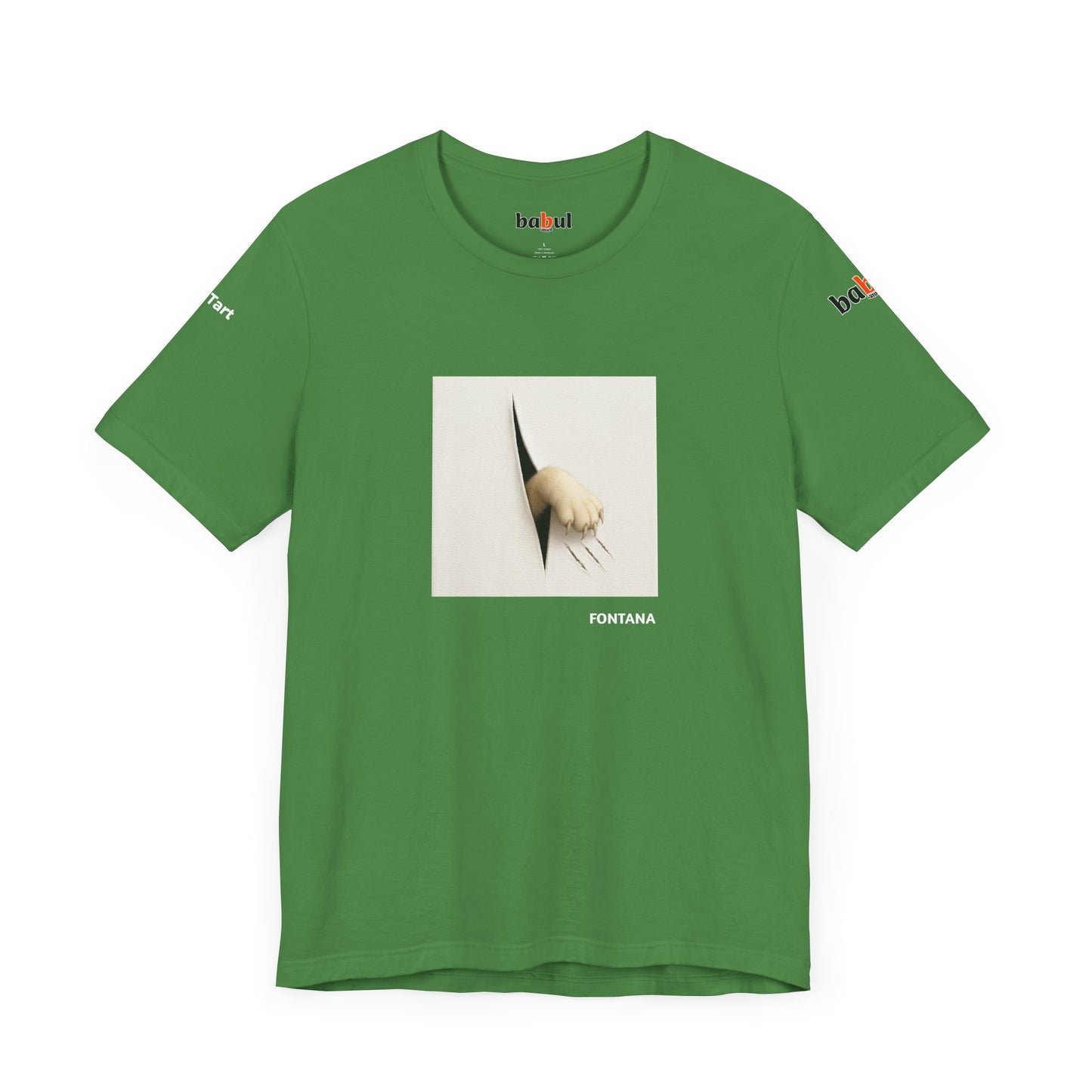 CATART Unisex Jersey Cat T-Shirt - FONTANA - Iconic Painting Reimagined with Cats
